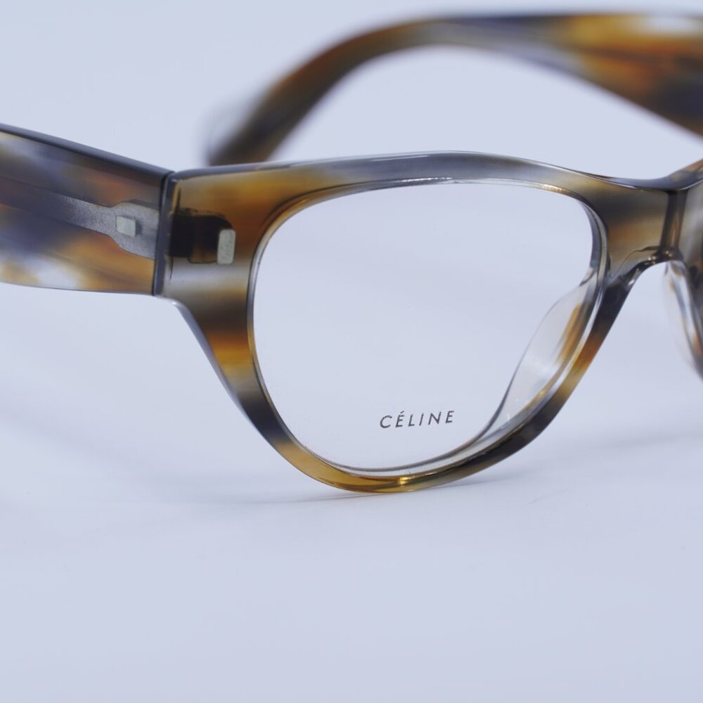Celine CL50012I 055 Eyeglasses Havana 50mm Cat Eye Frame - Picture 7 of 9